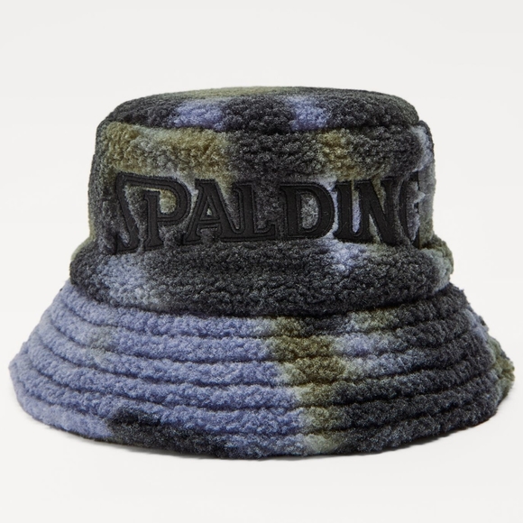 Zara Accessories Nwt Zara X Spalding Blackgreenblue Tie Dye Sherpa